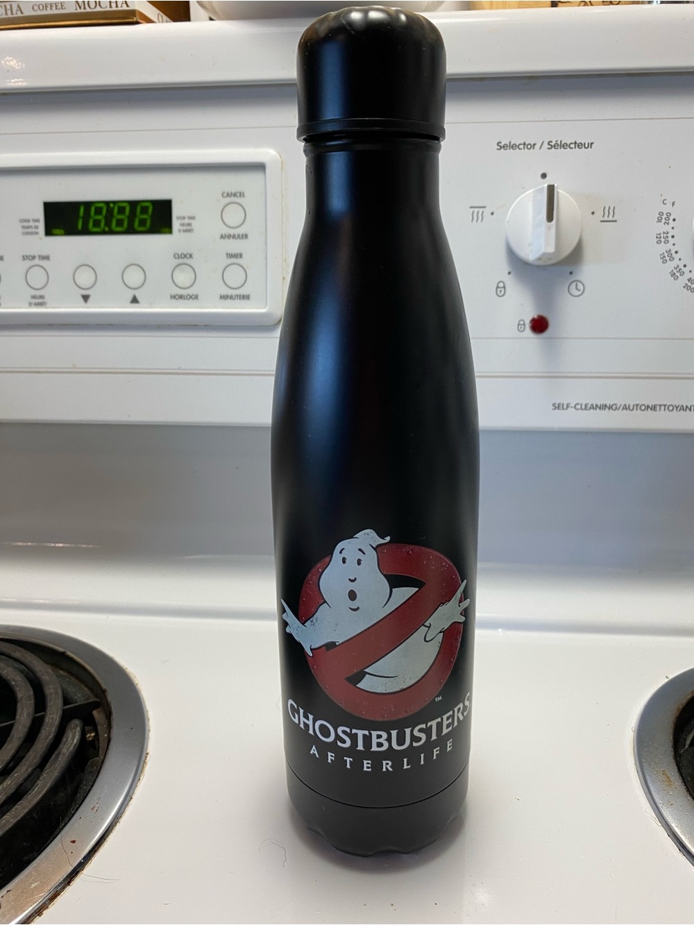 Ghostbusters Afterlife Black Stainless Steel Water Bottle - new, unused